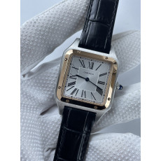 (준비완료/특급배송)NO.2174/AF공장 산토스31MM 실버다이얼 블루악어가죽스트랩