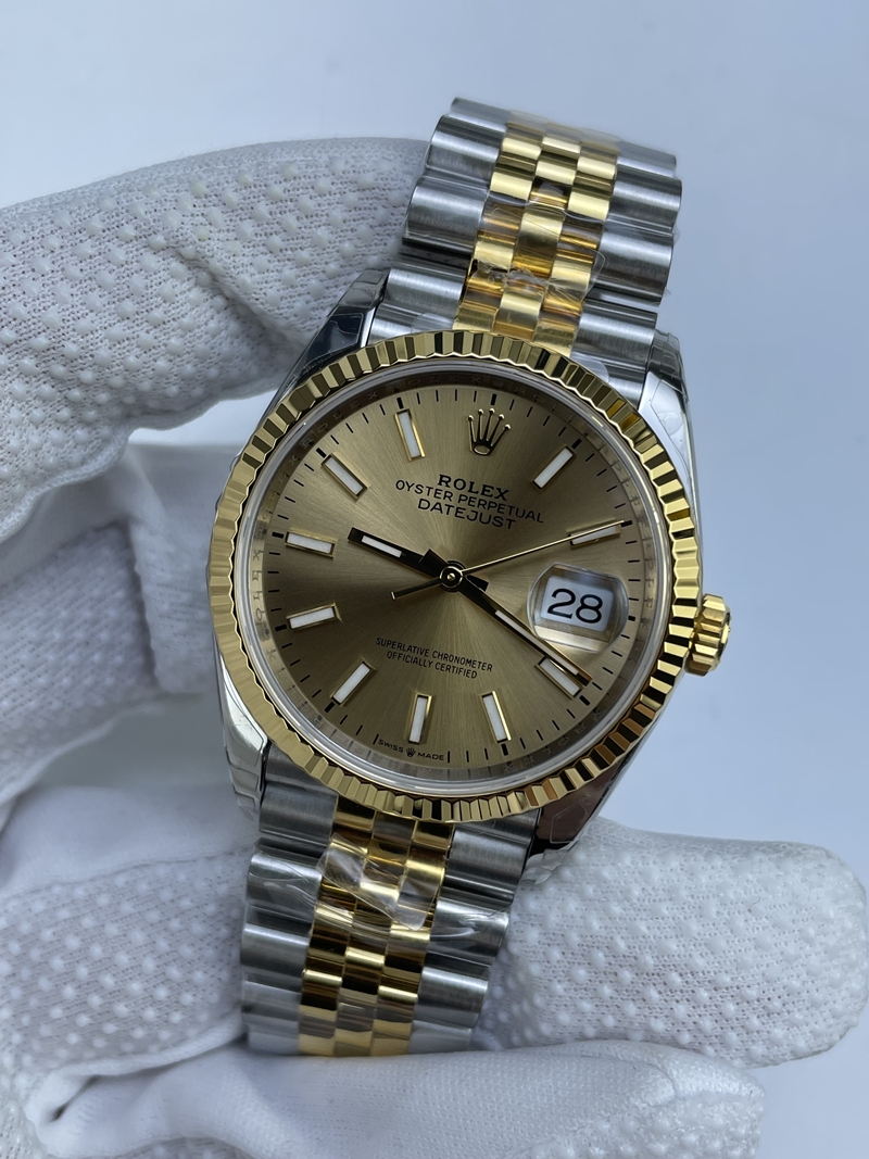 (준비완료/특급배송)NO.3051/VS공장 롤렉스 데이저스트 36 옐로우골드콤비 샴페인다이얼